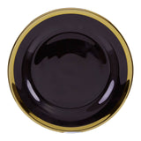 21Cm Black Glass Side Plate