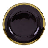 21Cm Black Glass Side Plate