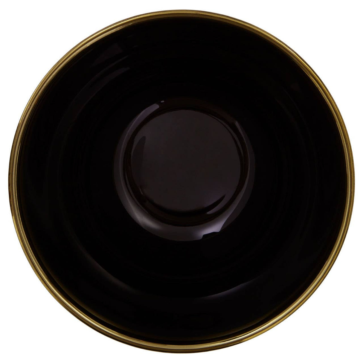 15Cm Black Glass Bowl