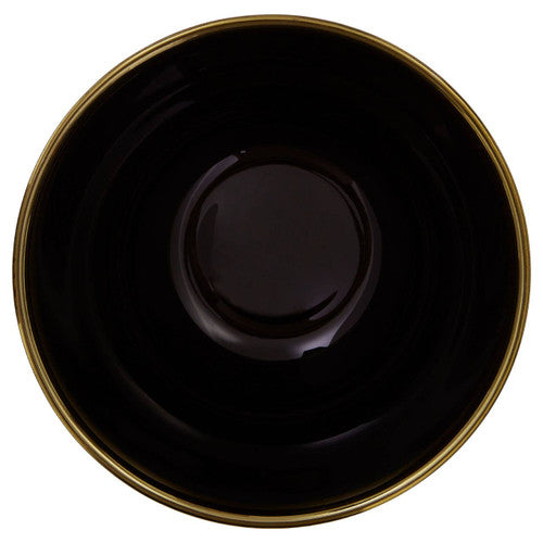 15Cm Black Glass Bowl