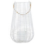 Lentigo Large White Rattan Lantern