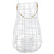 Lentigo Large White Rattan Lantern
