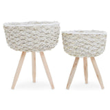 Lentigo Set Of Two White Planters