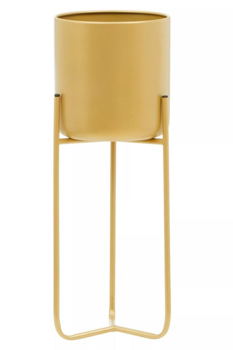 Avento Large Gold Finish Floor Planter