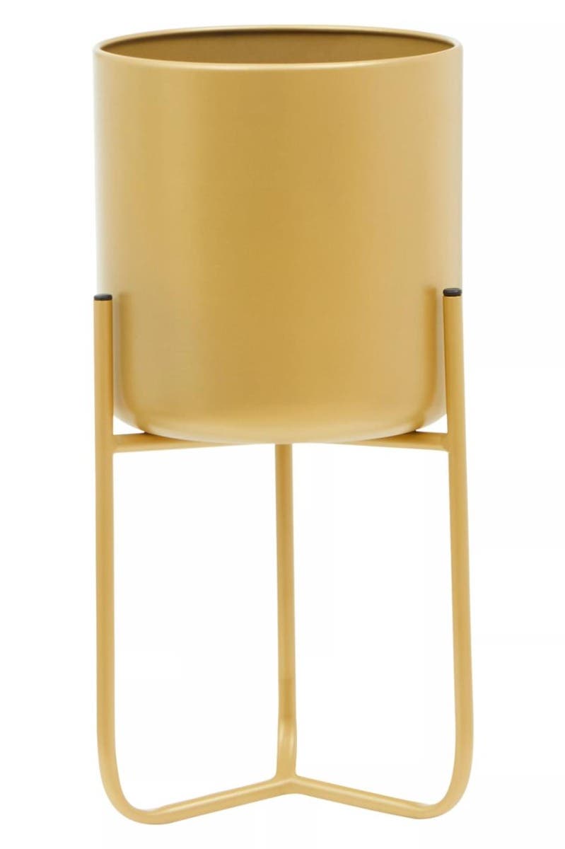 Avento Small Gold Finish Floor Planter