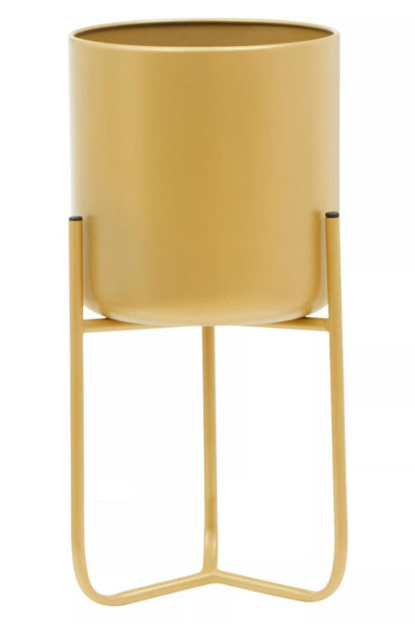 Avento Small Gold Finish Floor Planter