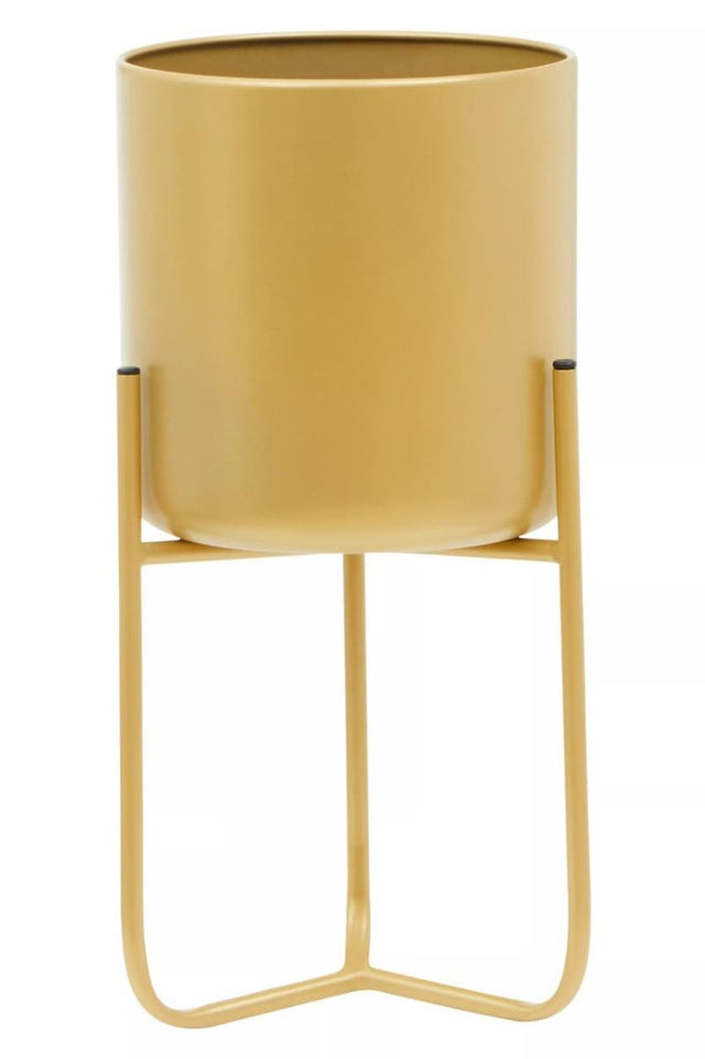 Avento Small Gold Finish Floor Planter