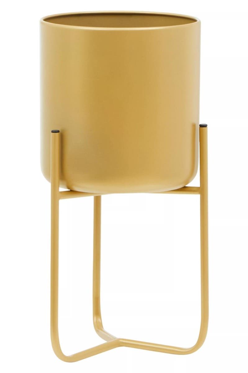 Avento Small Gold Finish Floor Planter