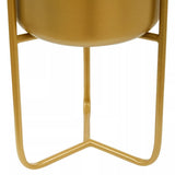 Avento Small Gold Finish Floor Planter