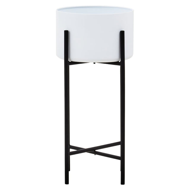 Trosa Large White And Black Floor Standing Planter