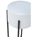 Trosa Large White And Black Floor Standing Planter
