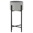 Trosa Large Grey And Black Floor Standing Planter
