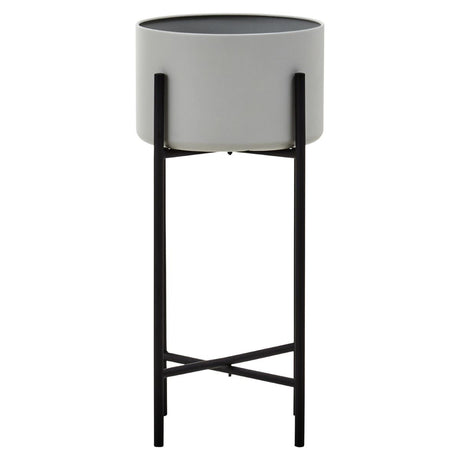 Trosa Large Grey And Black Floor Standing Planter