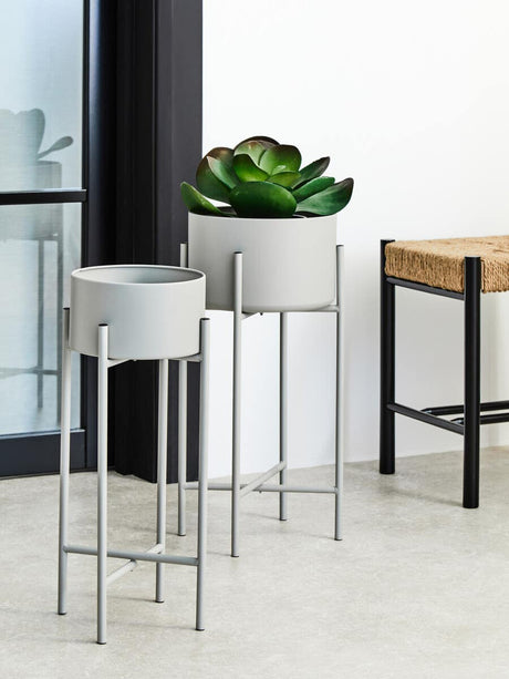Trosa Large Grey Floor Standing Planter