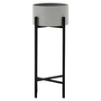 Trosa Small Grey And Black Floor Standing Planter