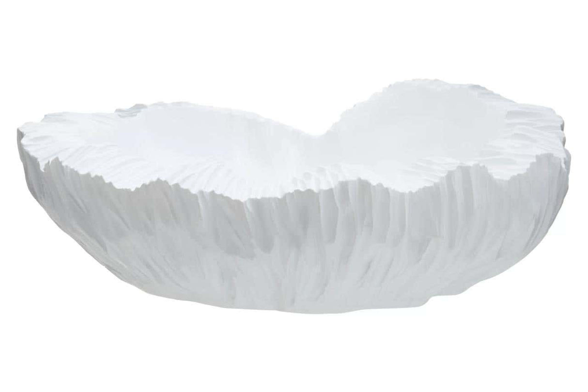 Broc Curved Textured White Bowl