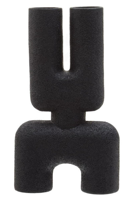 Broc Small Black Sculptured Vase