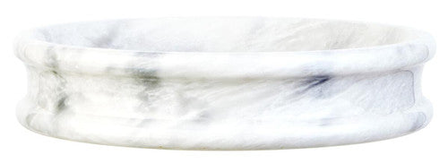 Marmore Round Marble Bowl with Rounded Rim