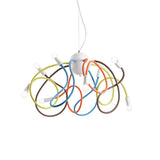 Contemporary Multiflex 8-Light Pendant Fixture - Vibrant Hues