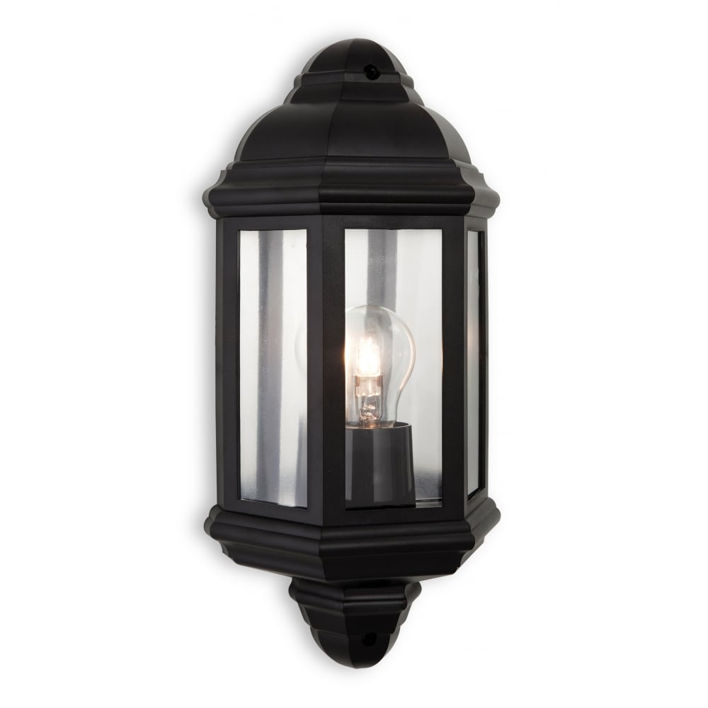 Classic Black Flush Mount Outdoor Wall Lantern
