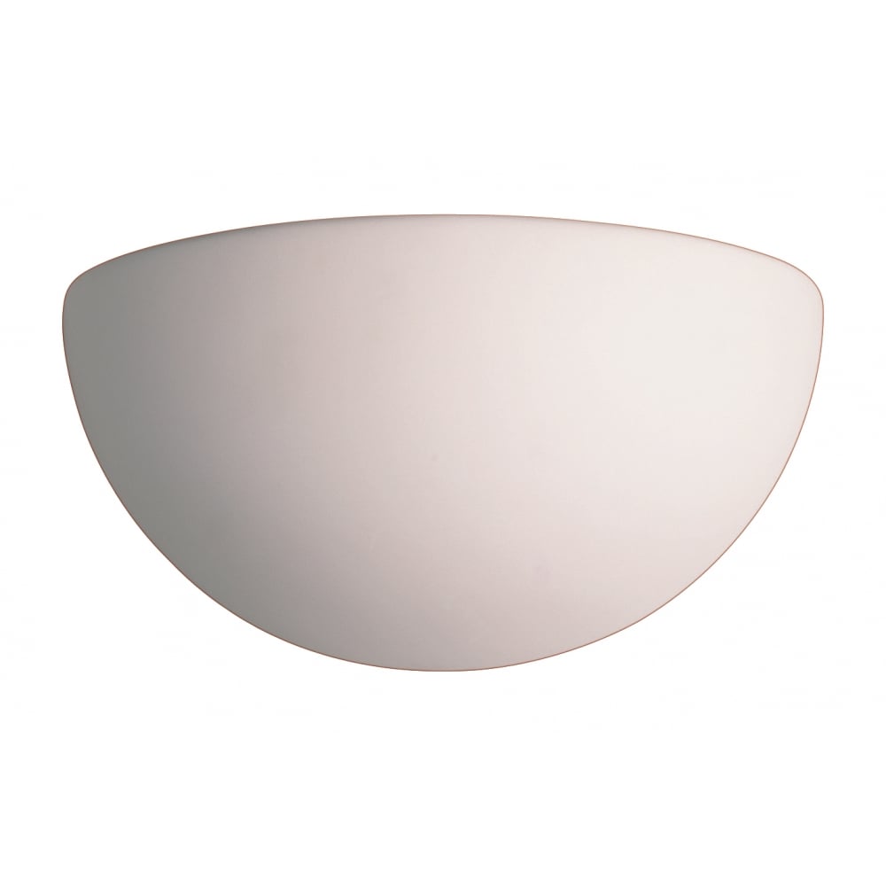 Ecliptic Art Deco Zen Matte White Ceramic Wall Sconce