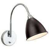 Elegant Adjustable Black and Chrome Wall Sconce