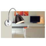 Elegant Adjustable Black and Chrome Wall Sconce