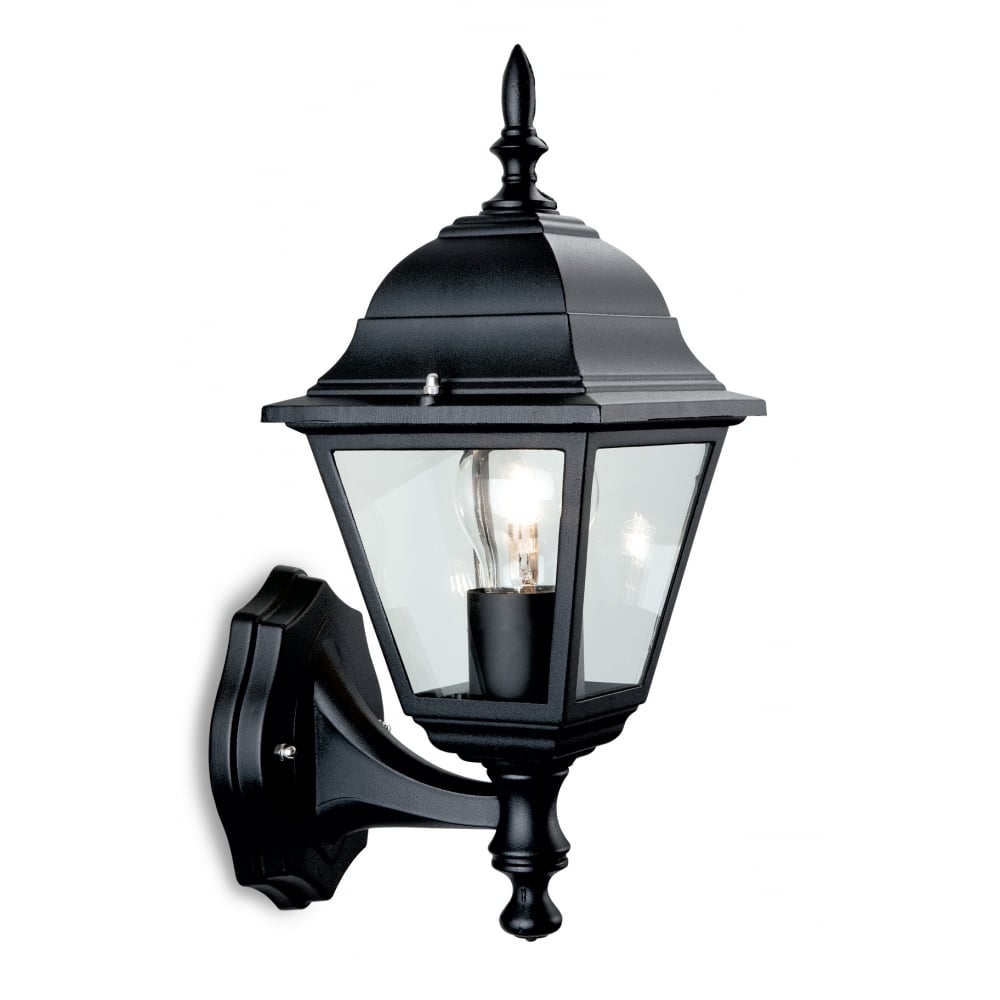 Sophisticated Black Traditional Coach Outdoor Wall Light, 60W
