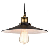 Vintage Industrial Black & Brass Pendant Ceiling Light