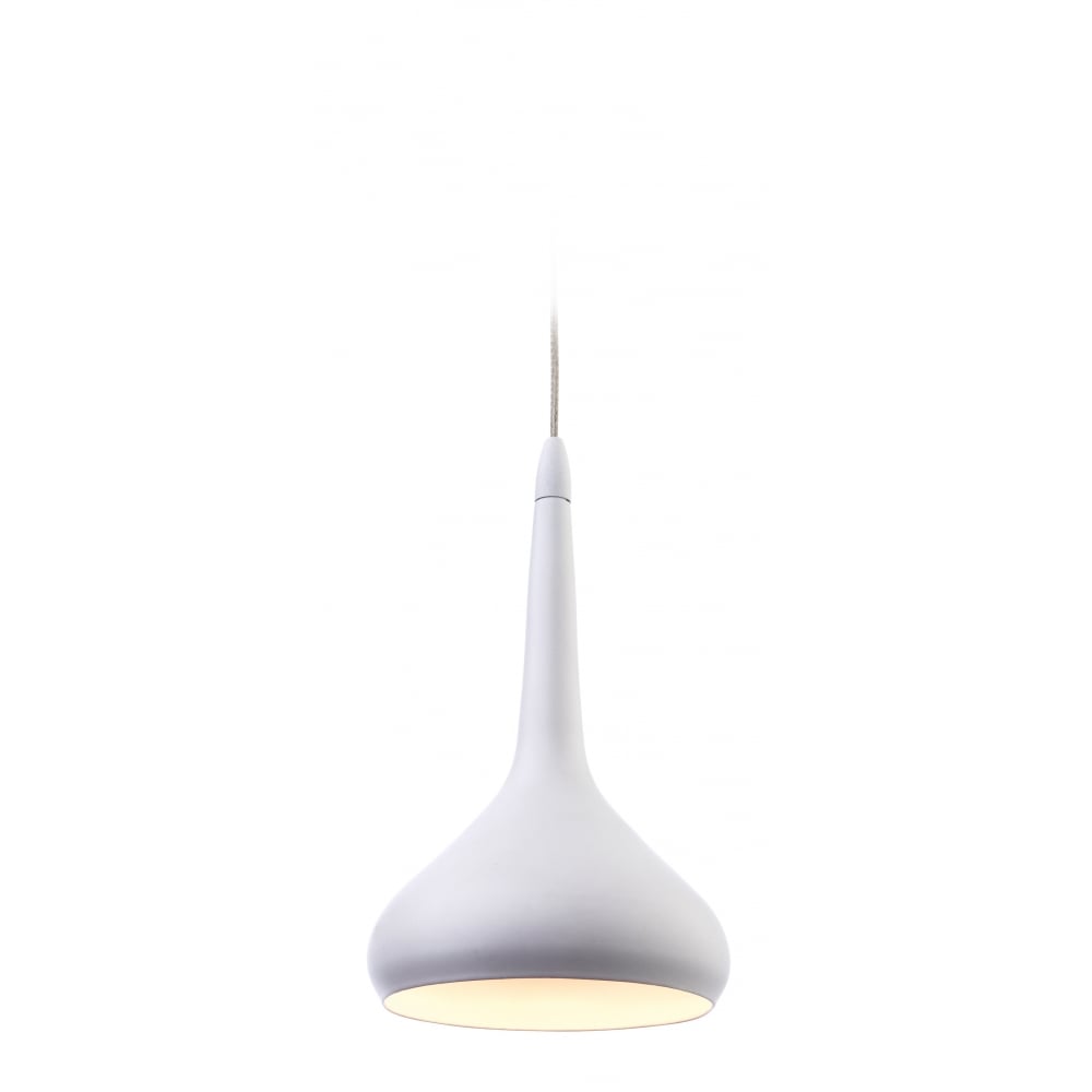 Sleek Plummet Modern White Ceiling Pendant Light Fixture