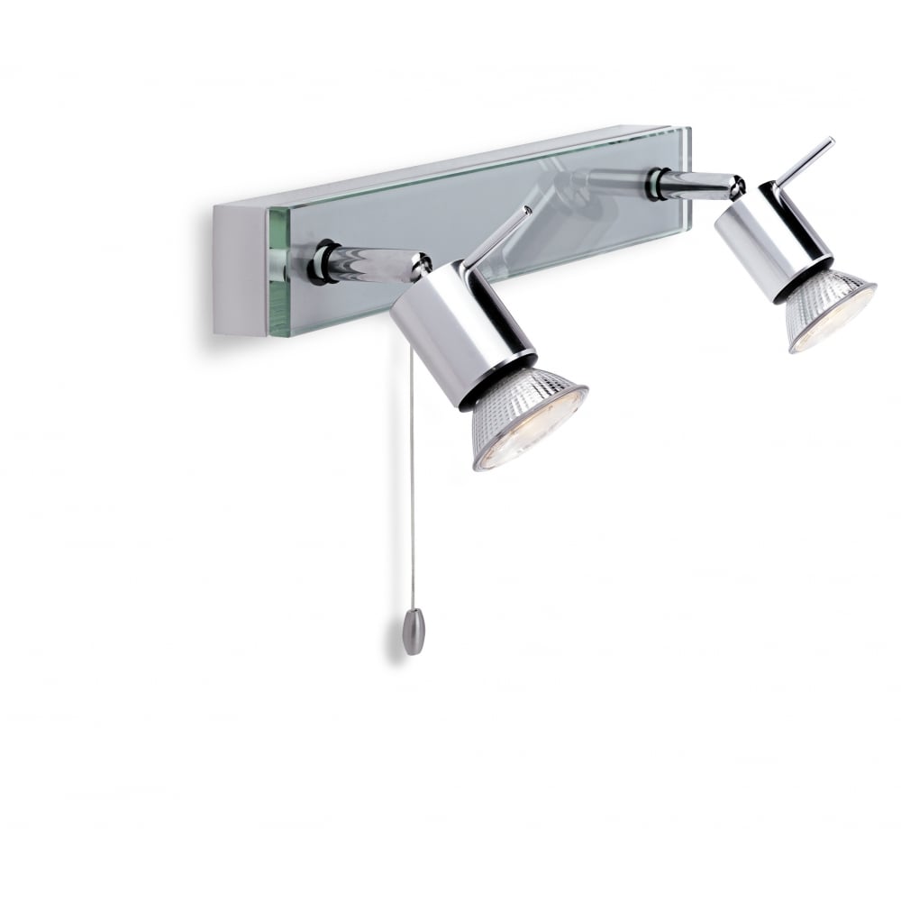 Contemporary Aluminum Double Spotlight Bar for Modern Bathrooms