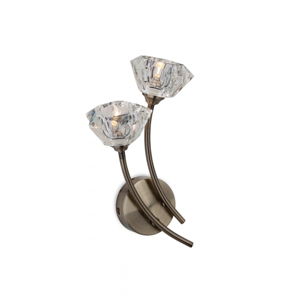 Art Deco Floral Bronze Wall Sconce Light Fixture
