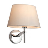 Sleek Chrome Taper Wall Sconce with Elegant Cream Shade