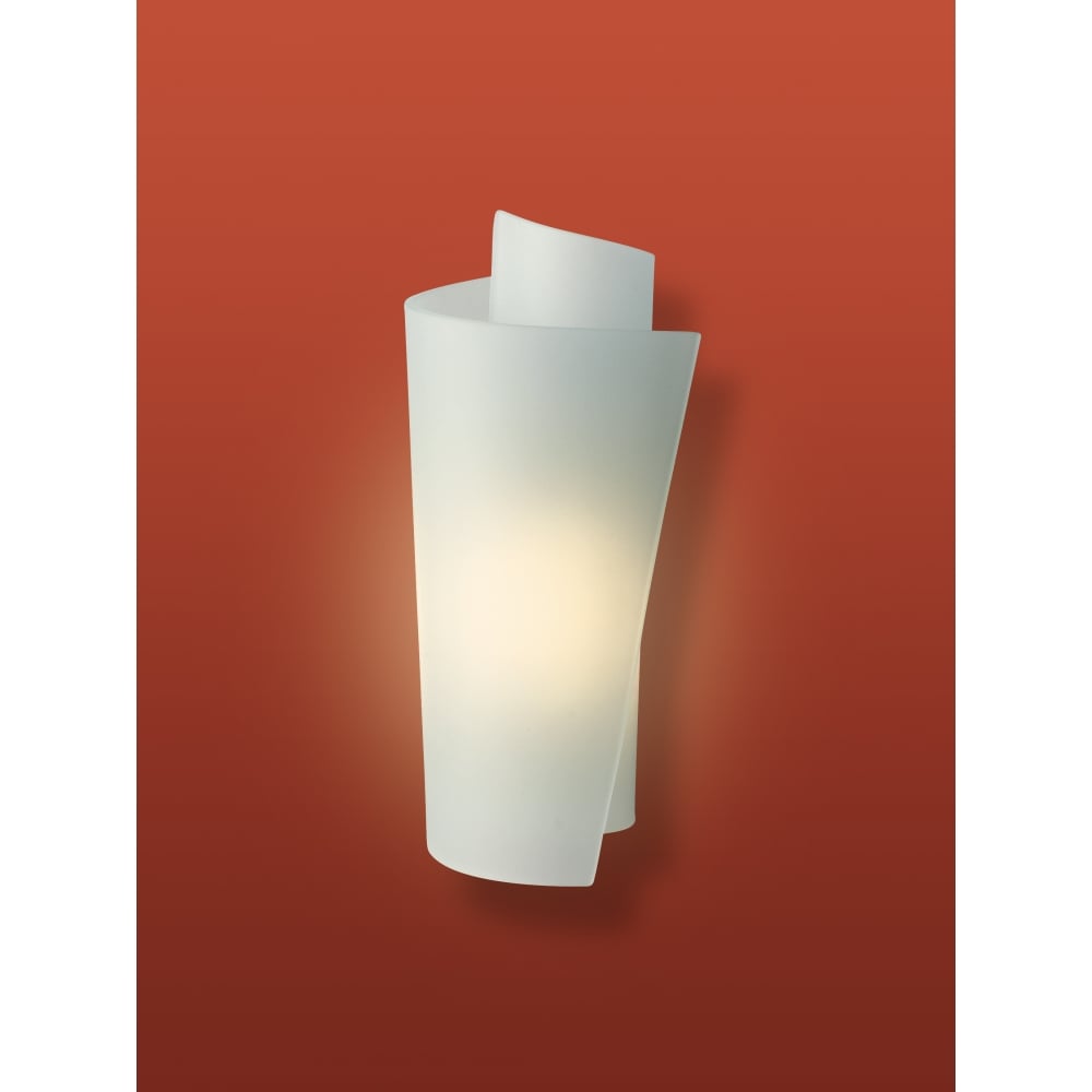 Art Deco Satin Steel Wall Sconce with Acid Glass Shade