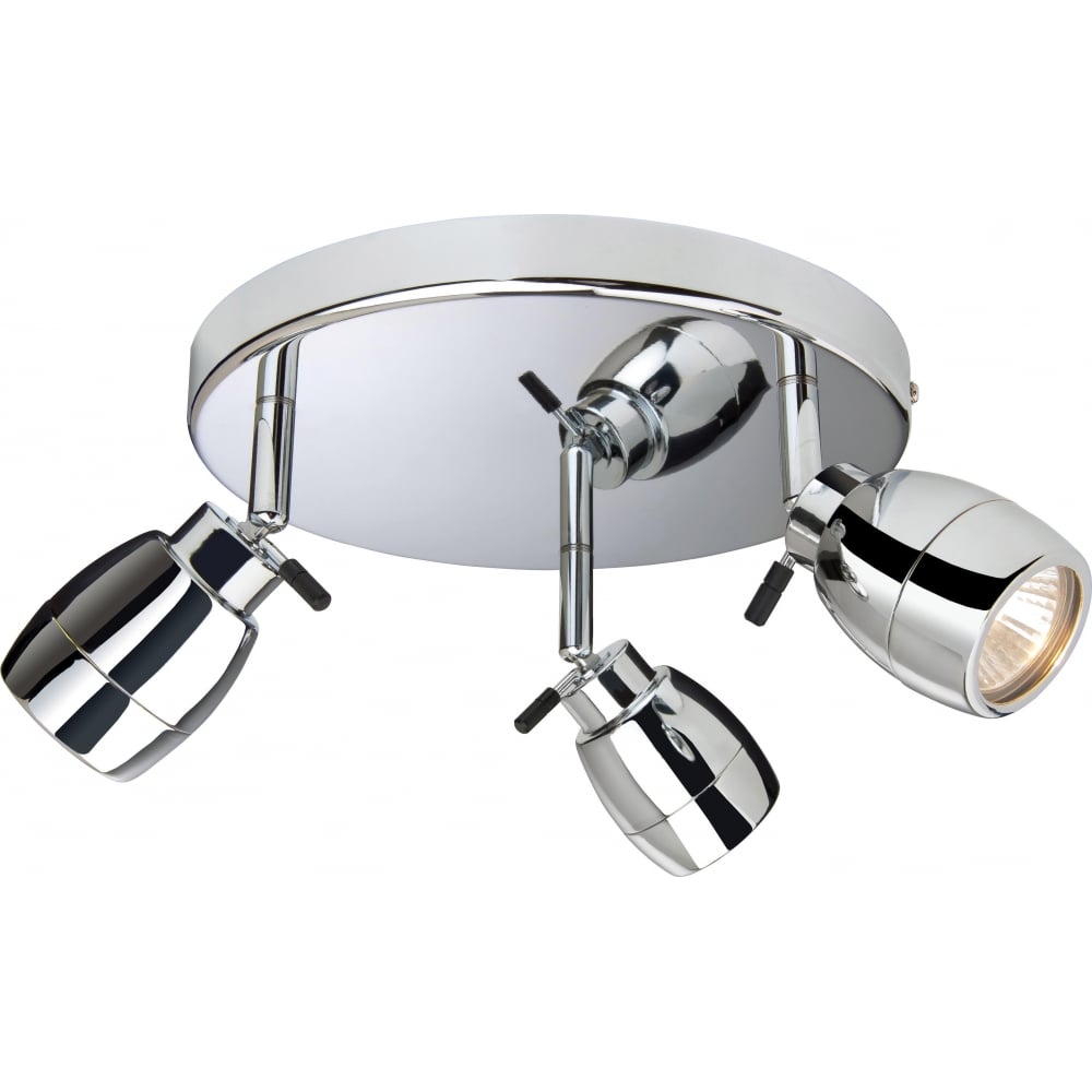 Sleek Chrome Trio Spotlight Bar for Contemporary Bathrooms