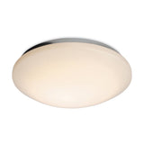 Sleek Orbital LED Ceiling Light with White Flush Glass Shade