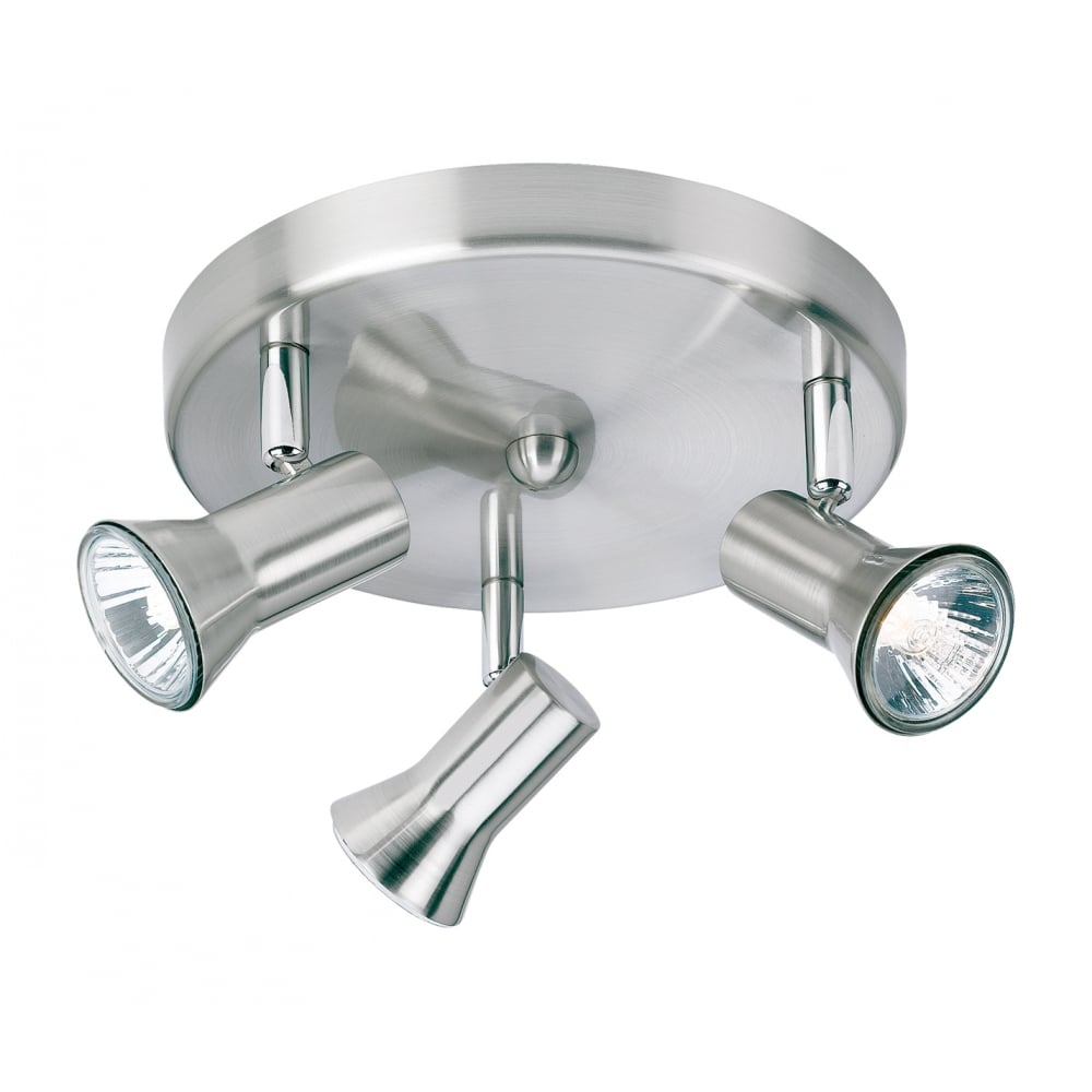 Sleek Brushed Steel Contemporary Flush Ceiling Light Fixture