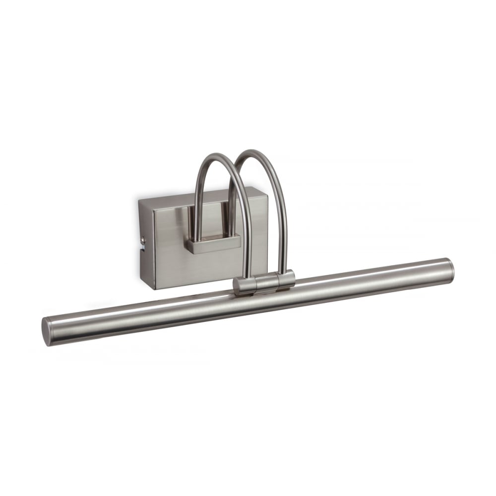 Sleek Brushed Steel Picture LED Wall Light - Showcase Series (395mm)