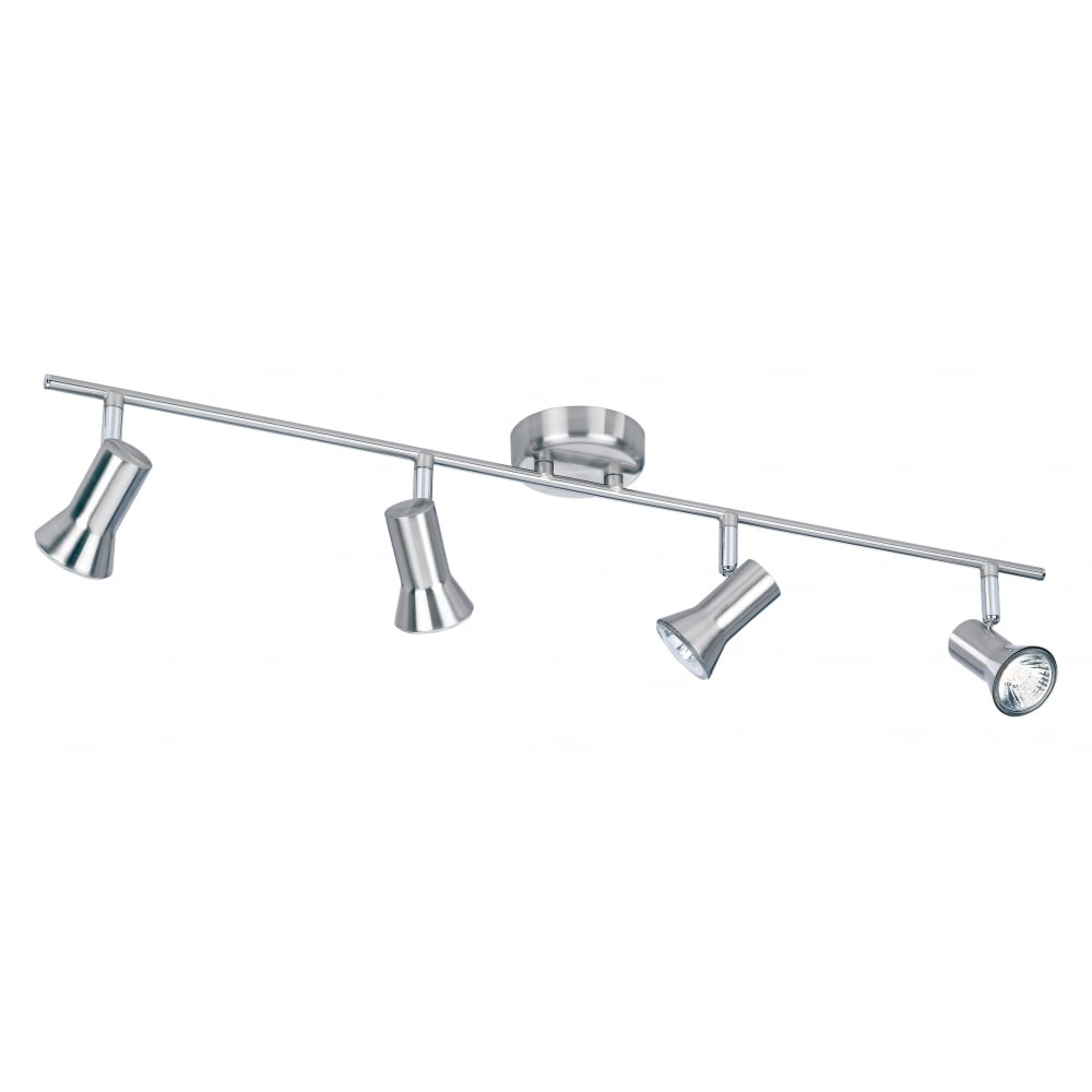 Contemporary Brushed Steel Ceiling Spotlight Bar - Pivotal Collection
