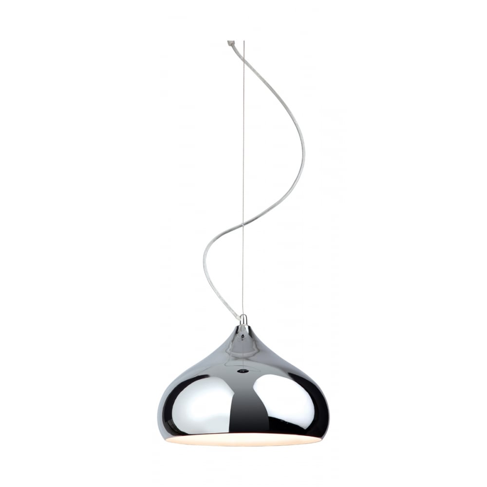 Elegant Chrome Pendant Light Fixture - Modern Plummet Design