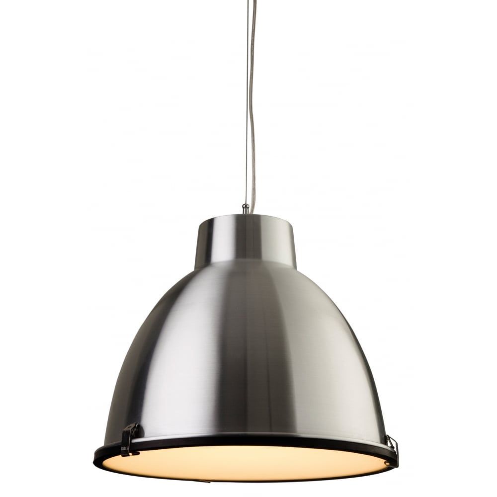 Vintage Bistro Industrial Aluminum Pendant Light with Frosted Glass Diffuser