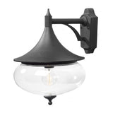 Matte Black Cast Aluminium Libra Downward Wall Lantern