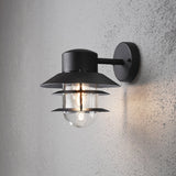 Sleek Matt Black Modena Outdoor Wall Light by Konstsmide
