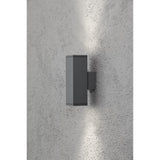 Konstsmide Monza Dual Square Wall Light in Anthracite Finish