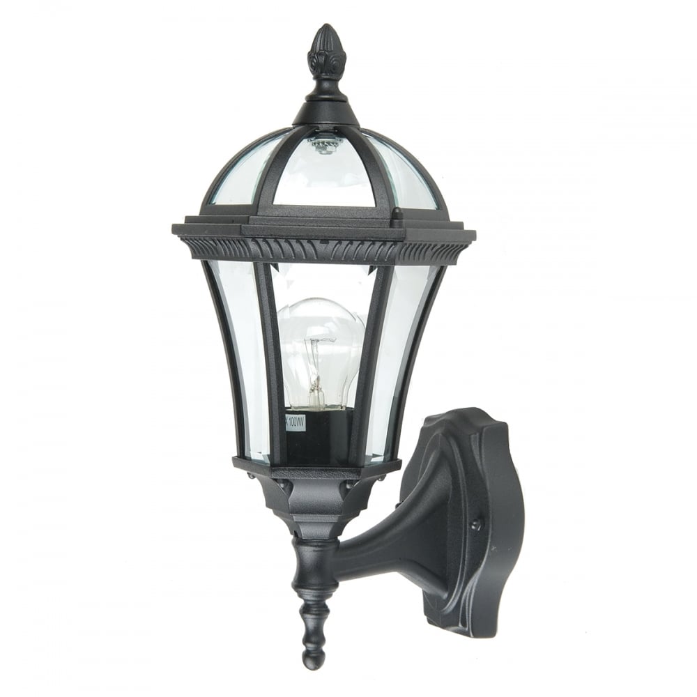 Contemporary Ledbury Outdoor Wall Lantern in Black Finish