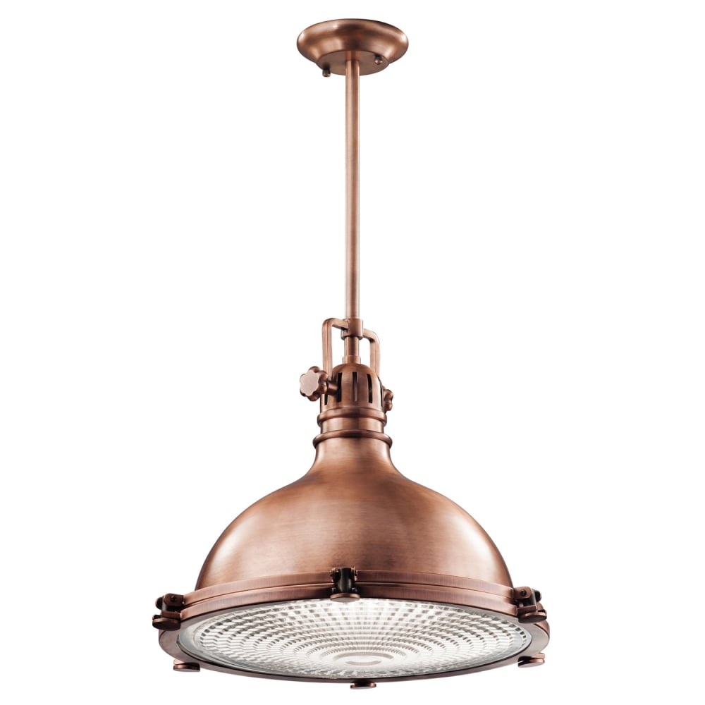 Copper Finish Industrial Warehouse Style Pendant Light - Hatteras Bay Collection