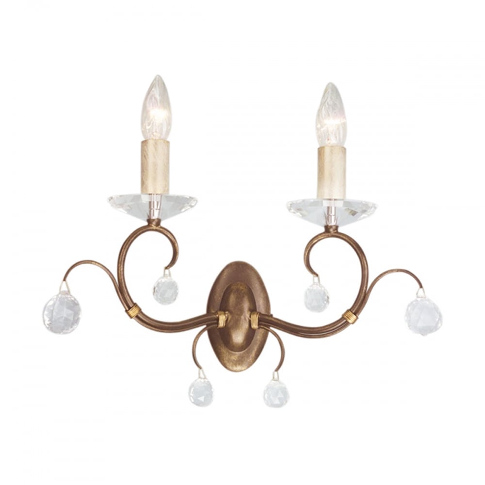 Lunetta Bronze Patina Double Light Wall Sconce
