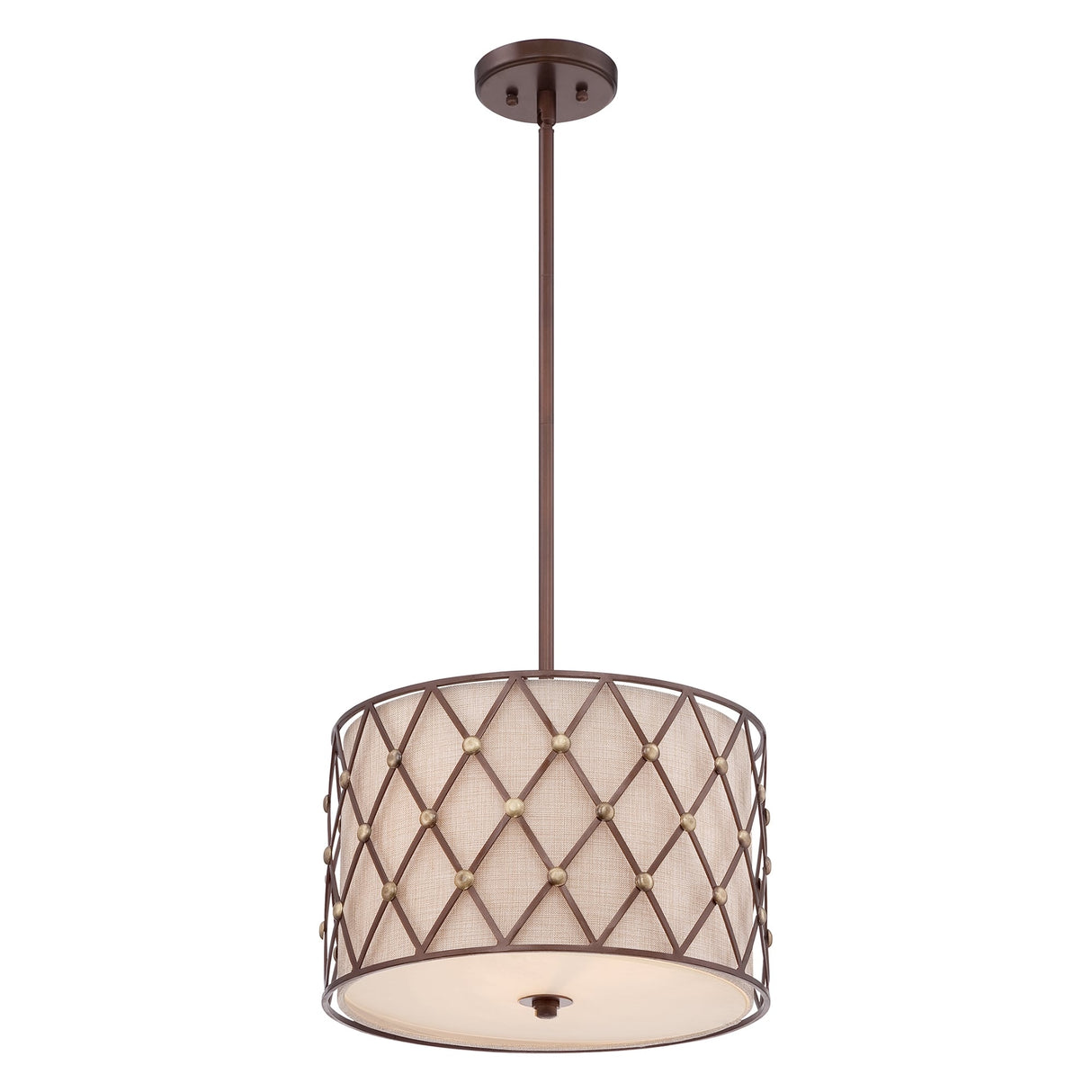 Copper Canyon Lattice Drum Pendant Light