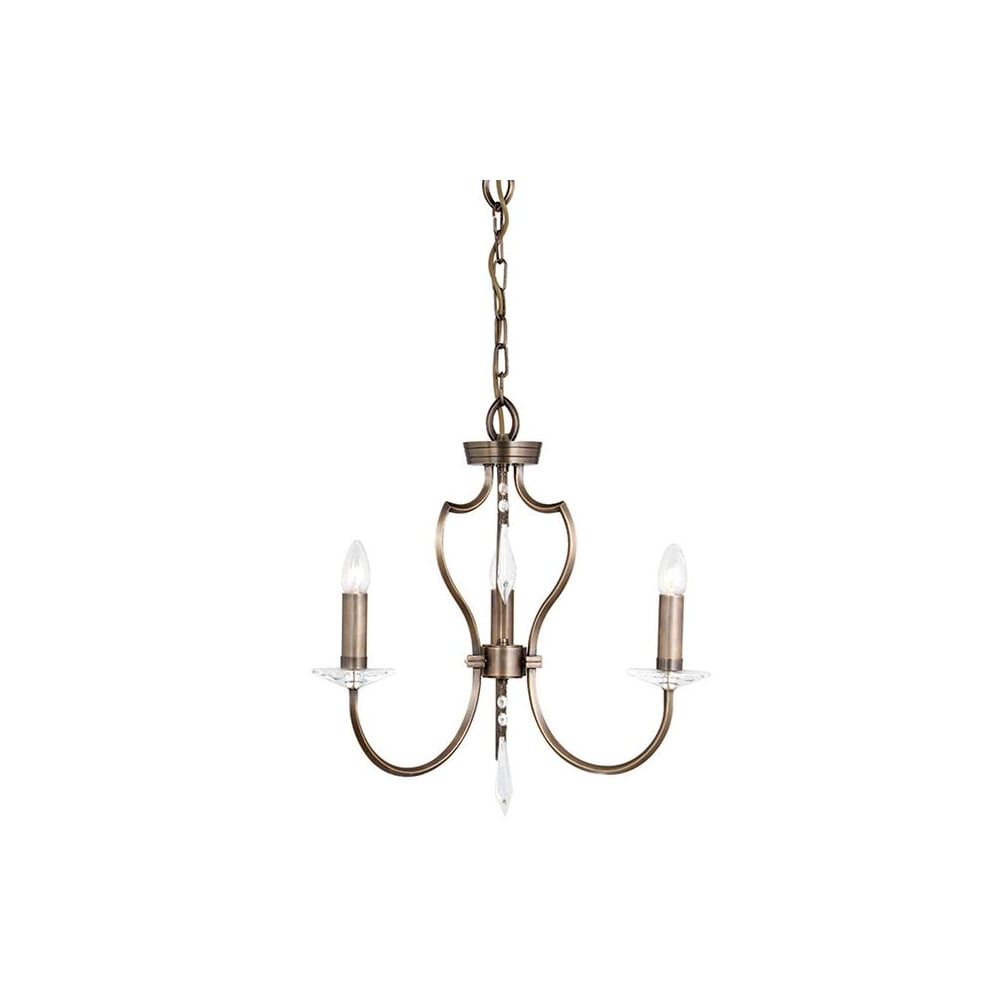 Pimlico 3-Light Elegant Chandelier in Dark Bronze Finish
