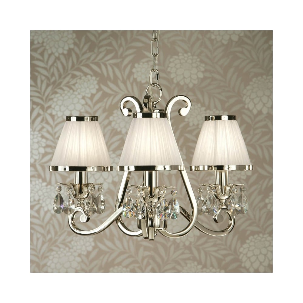 Oksana Crystal Elegance Nickel Chandelier